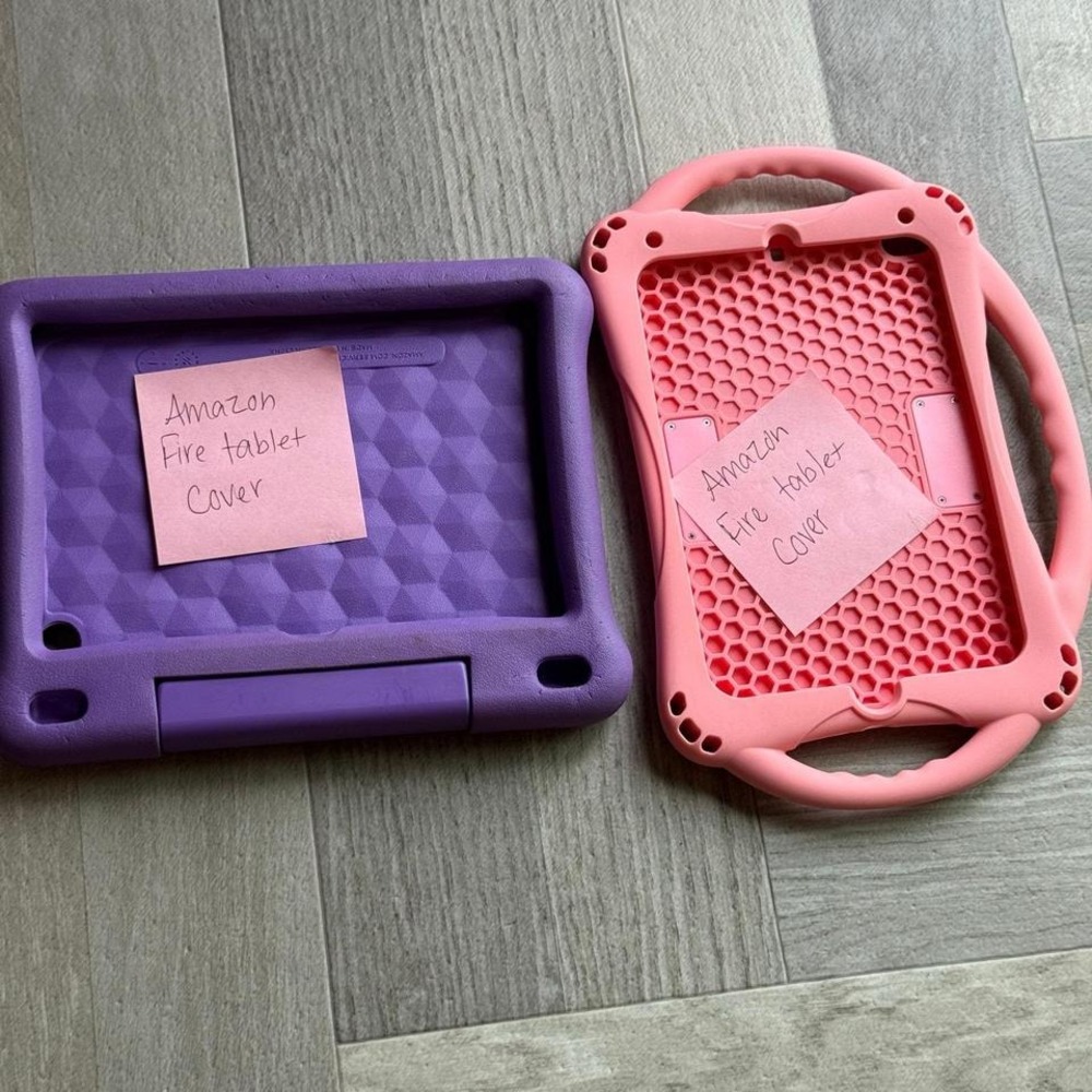 Amazon Fire Tablet Kids Cover Pink Purple Tablet Protector